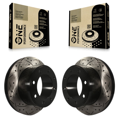 [Arrière] Kit de disque (percé rainuré revêtu) de frein pour 2005-2012 Ford F-250 Super Duty F-350 KD-100119