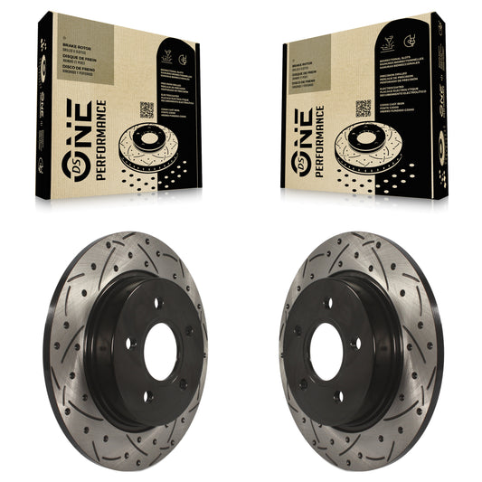 [Arrière] Kit de disque (percé rainuré revêtu) de frein pour Ford Focus KD-100122