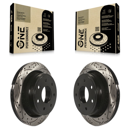 [Arrière] Kit de disque (percé rainuré revêtu) de frein pour 2012-2014 Ford F-150 avec 7 Lug Wheels KD-100124