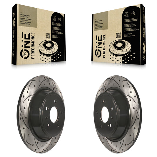 [Arrière] Kit de disque (percé rainuré revêtu) de frein pour Ford Fusion Escape Lincoln MKC MKZ MKX Continental KD-100128
