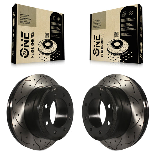 [Arrière] Kit de disque (percé rainuré revêtu) de frein pour Ford F-250 Super Duty F-350 KD-100129
