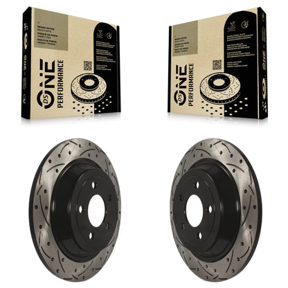[Arrière] Kit de disque (percé rainuré revêtu) de frein pour Ford Mustang KD-100130