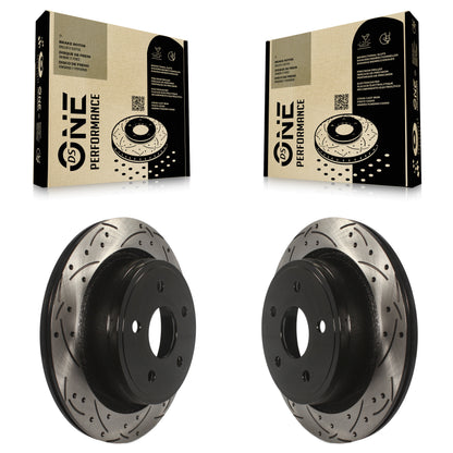 [Arrière] Kit de disque (percé rainuré revêtu) de frein pour Ram 1500 Dodge Durango Classic Chrysler Aspen KD-100132