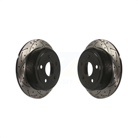 [Arrière] Kit de disque (percé rainuré revêtu) de frein pour Jeep Wrangler JK KD-100137 par DS-One