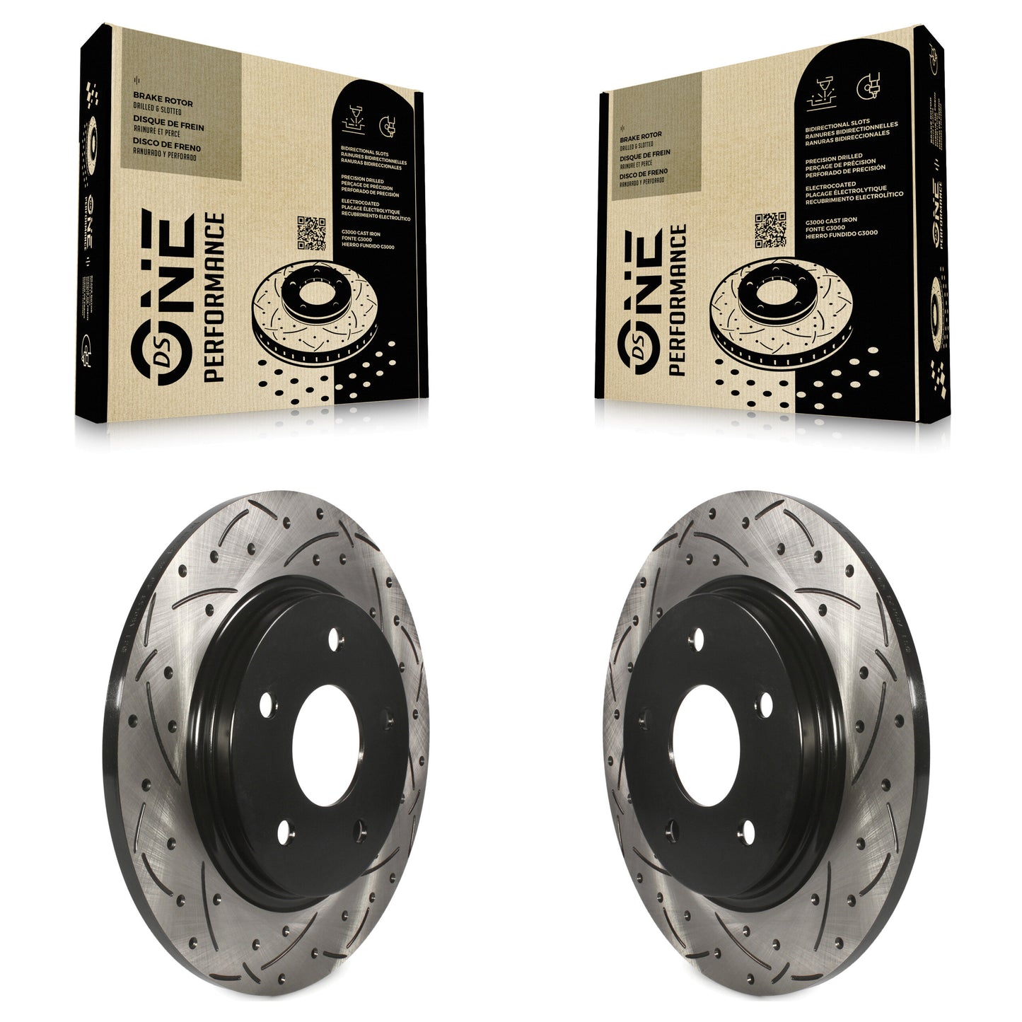 [Arrière] Kit de disque (percé rainuré revêtu) de frein pour Dodge Grand Caravan Chrysler Town & Country Journey Volkswagen Routan Ram C/V KD-100139