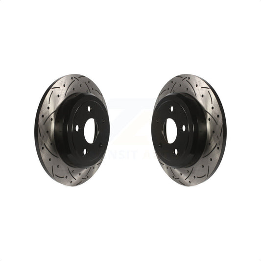 [Arrière] Kit de disque (percé rainuré revêtu) de frein pour Jeep Grand Cherokee Dodge Durango KD-100141 par DS-One