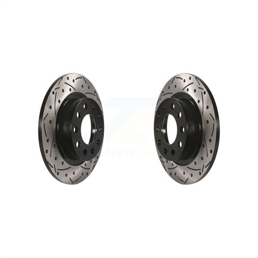 [Arrière] Kit de disque (percé rainuré revêtu) de frein pour 2013-2016 Dodge Dart KD-100144 par DS-One