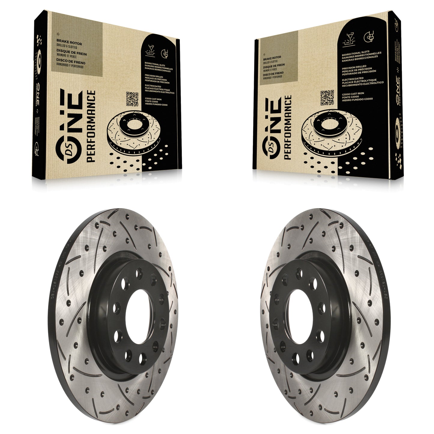 [Arrière] Kit de disque (percé rainuré revêtu) de frein pour Jeep Cherokee Chrysler 200 KD-100145