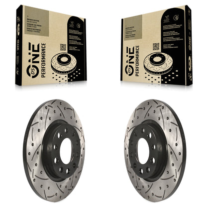 [Arrière] Kit de disque (percé rainuré revêtu) de frein pour Jeep Cherokee Chrysler 200 KD-100145