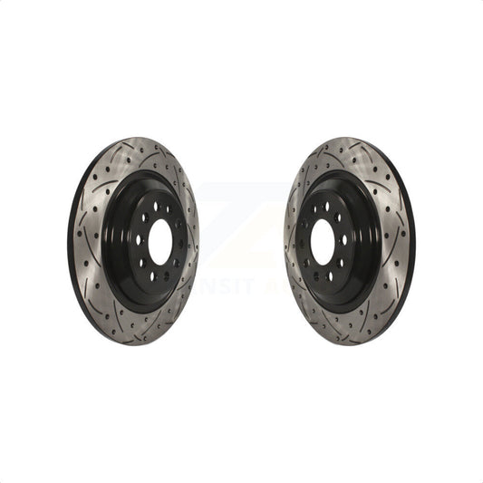 [Arrière] Kit de disque (percé rainuré revêtu) de frein pour 2014-2021 Jeep Cherokee avec Dual Piston Front Caliper KD-100146 par DS-One