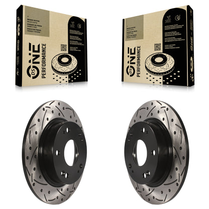 [Arrière] Kit de disque (percé rainuré revêtu) de frein pour Honda Civic Acura ILX CSX KD-100153