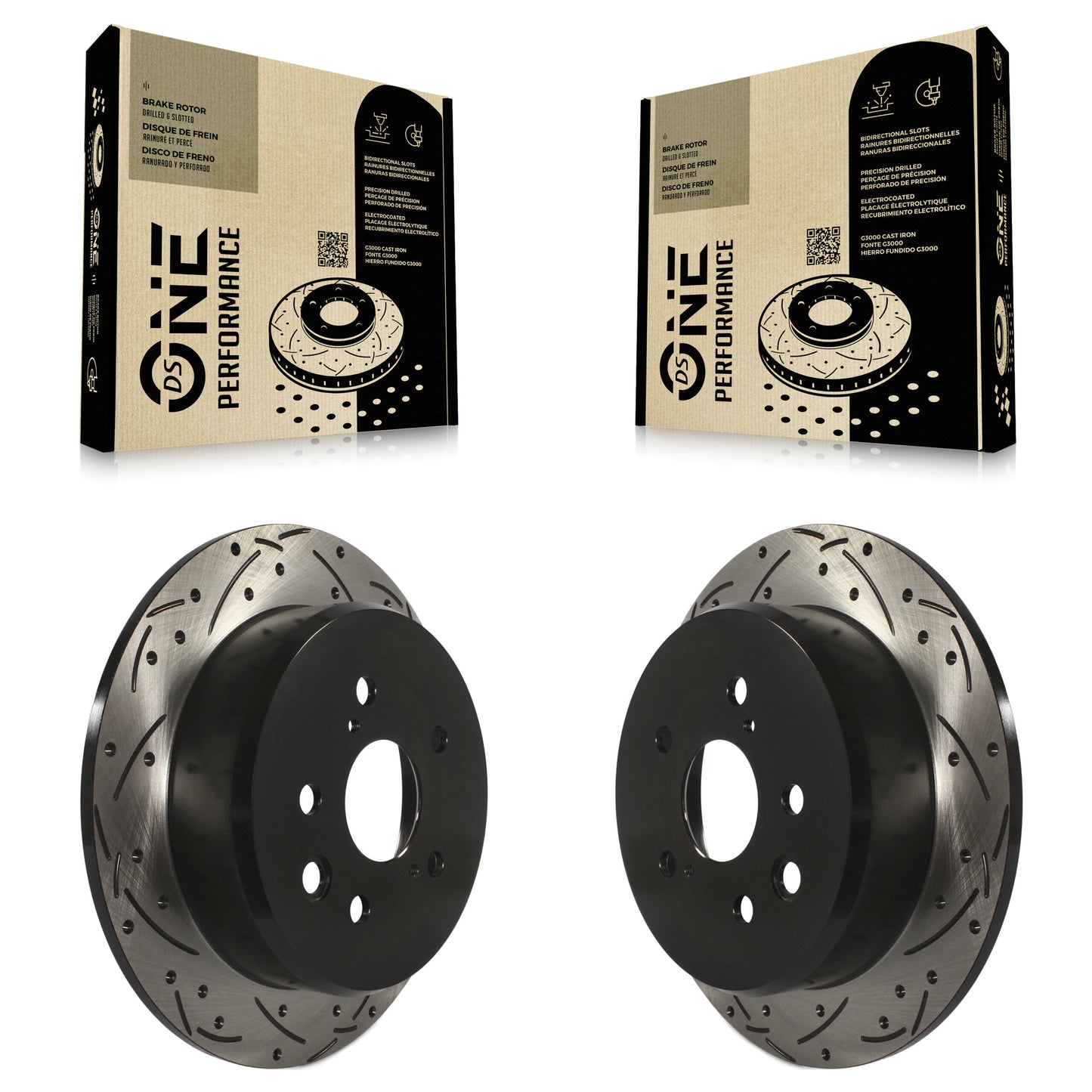 [Arrière] Kit de disque (percé rainuré revêtu) de frein pour Lexus IS250 KD-100157