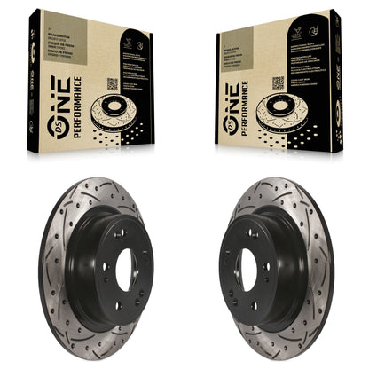 [Arrière] Kit de disque (percé rainuré revêtu) de frein pour Honda Accord HR-V Acura TSX ILX KD-100159