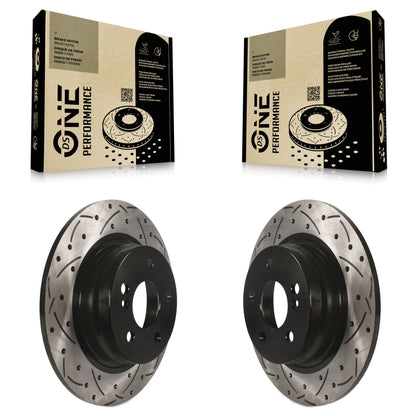 [Arrière] Kit de disque (percé rainuré revêtu) de frein pour Mercedes-Benz C300 C250 C230 KD-100169