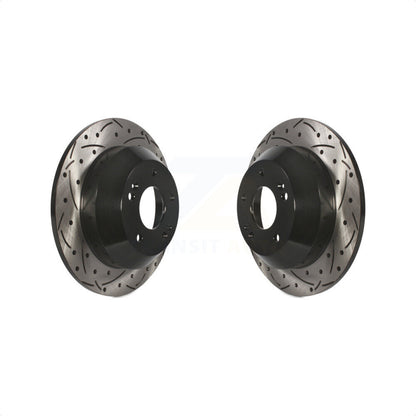 [Arrière] Kit de disque (percé rainuré revêtu) de frein pour Kia Sorento Hyundai Santa Fe Sport Sedona XL KD-100175 par DS-One