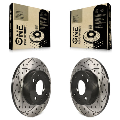 [Arrière] Kit de disque (percé rainuré revêtu) de frein pour Fiat 500 KD-100182