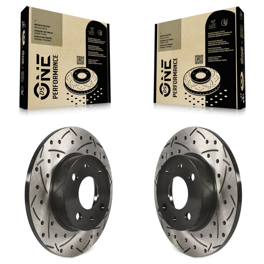[Arrière] Kit de disque (percé rainuré revêtu) de frein pour Fiat 500 KD-100182