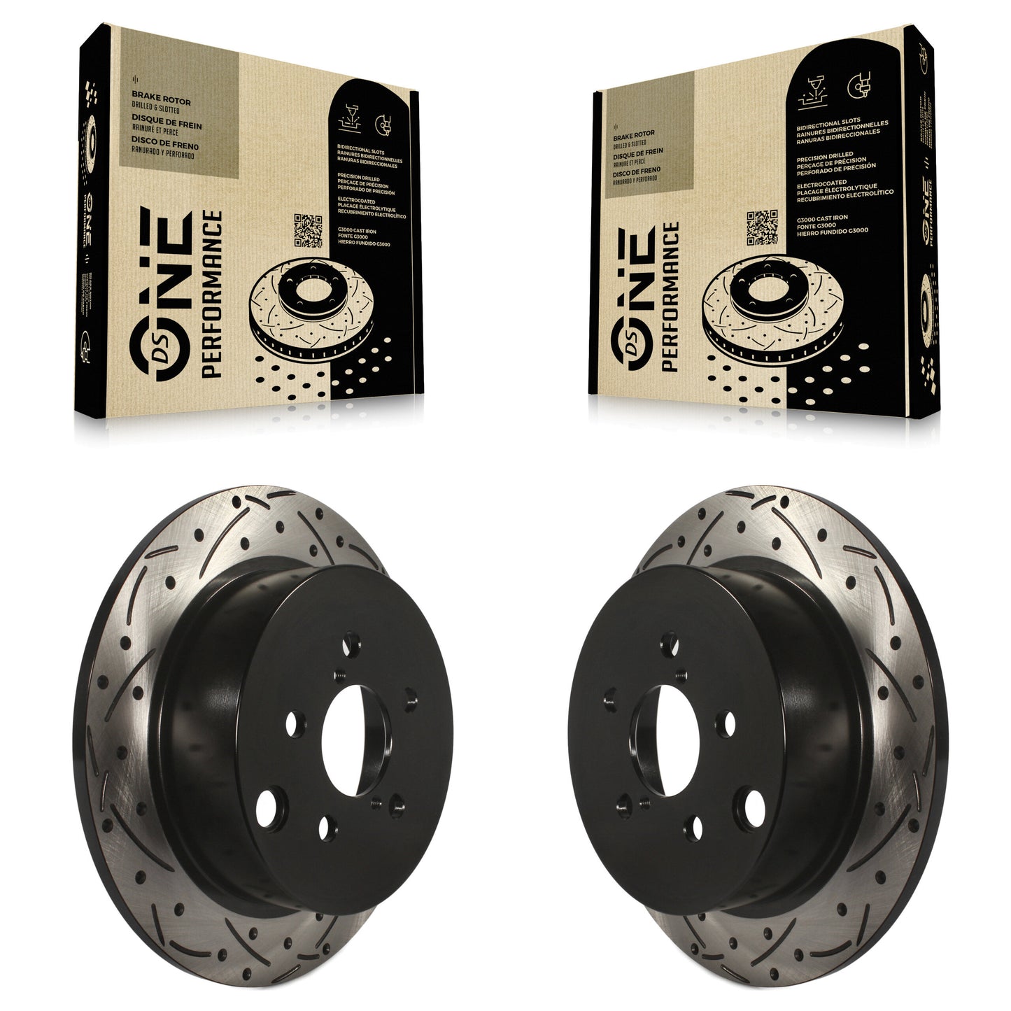 [Arrière] Kit de disque (percé rainuré revêtu) de frein pour Subaru Forester Impreza Crosstrek XV KD-100185