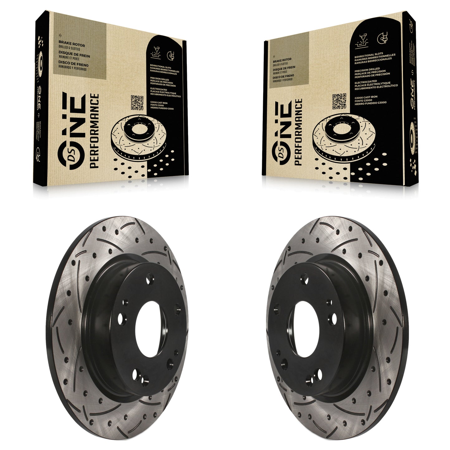 [Arrière] Kit de disque (percé rainuré revêtu) de frein pour Honda Civic Insight KD-100201