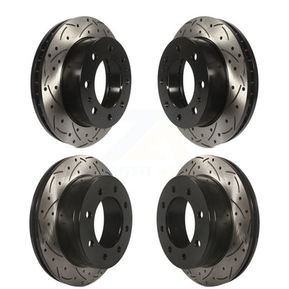 [Avant + Arrière] Kit de disque (percé rainuré revêtu) de frein pour Chevrolet Silverado 2500 HD GMC Sierra Express 3500 Savana Classic Suburban Yukon XL Avalanche KD-100203