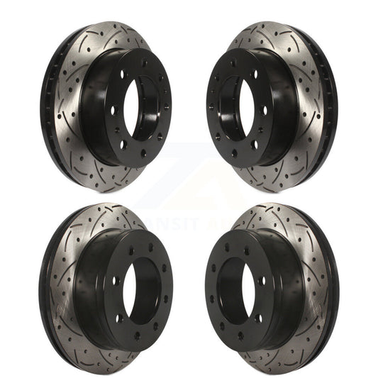 [Avant + Arrière] Kit de disque (percé rainuré revêtu) de frein pour Chevrolet Silverado 2500 HD GMC Sierra Express 3500 Savana Classic Suburban Yukon XL Avalanche KD-100203