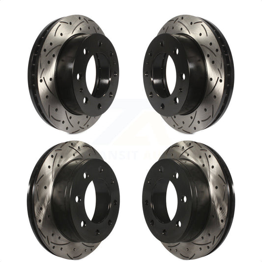 [Avant + Arrière] Kit de disque (percé rainuré revêtu) de frein pour Chevrolet Silverado 2500 HD GMC Sierra Express Hummer H2 1500 Savana Suburban Yukon XL Avalanche Classic KD-100204 par DS-One