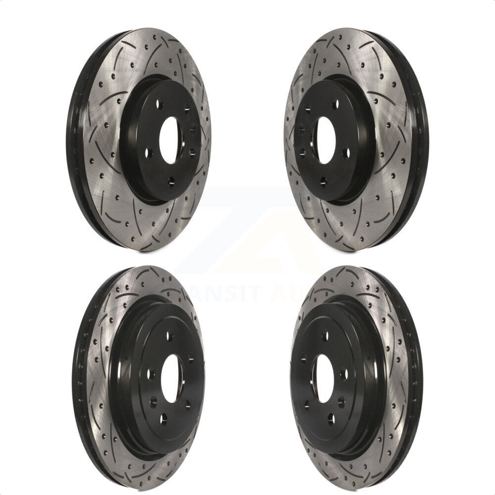 [Avant + Arrière] Kit de disque (percé rainuré revêtu) de frein pour 2010-2015 Chevrolet Camaro LT LS KD-100208 par DS-One