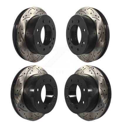 [Avant + Arrière] Kit de disque (percé rainuré revêtu) de frein pour Chevrolet Silverado 2500 HD GMC Sierra 1500 3500 Suburban KD-100214