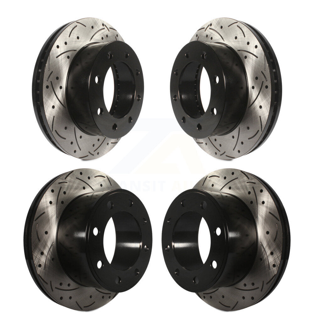 [Avant + Arrière] Kit de disque (percé rainuré revêtu) de frein pour Ford F-250 Super Duty F-350 KD-100216