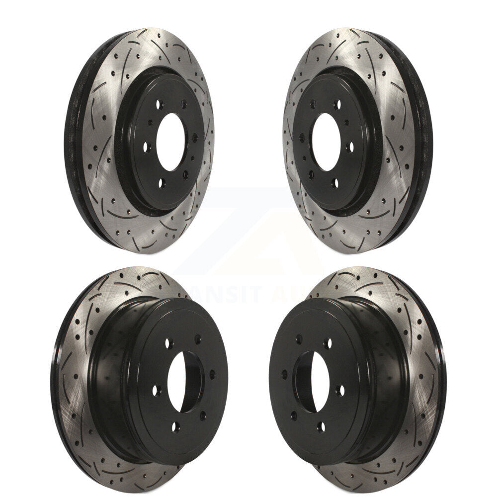 [Avant + Arrière] Kit de disque (percé rainuré revêtu) de frein pour 2010-2011 Ford F-150 avec 6 Lug Wheels KD-100220
