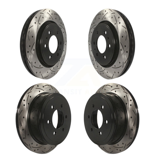[Avant + Arrière] Kit de disque (percé rainuré revêtu) de frein pour 2010-2011 Ford F-150 avec 6 Lug Wheels KD-100220