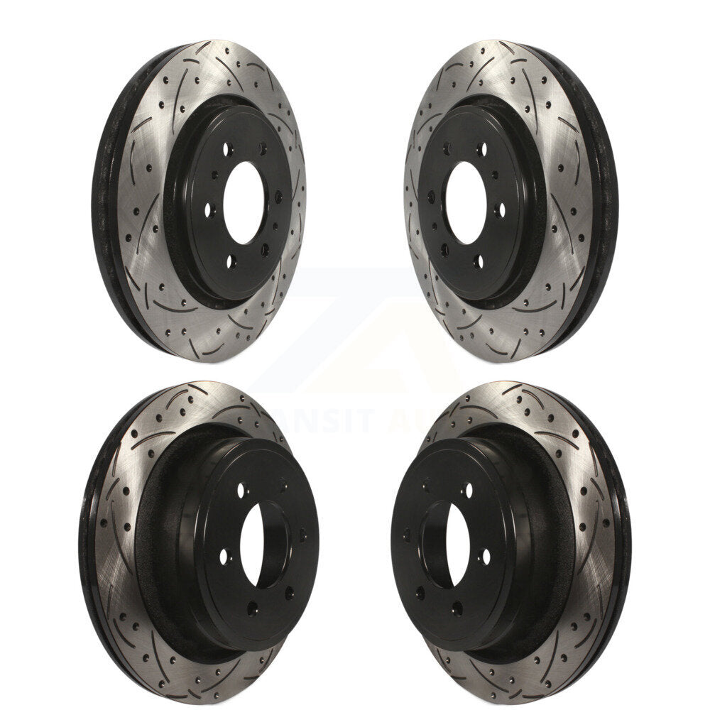 [Avant + Arrière] Kit de disque (percé rainuré revêtu) de frein pour Ford F-150 KD-100222