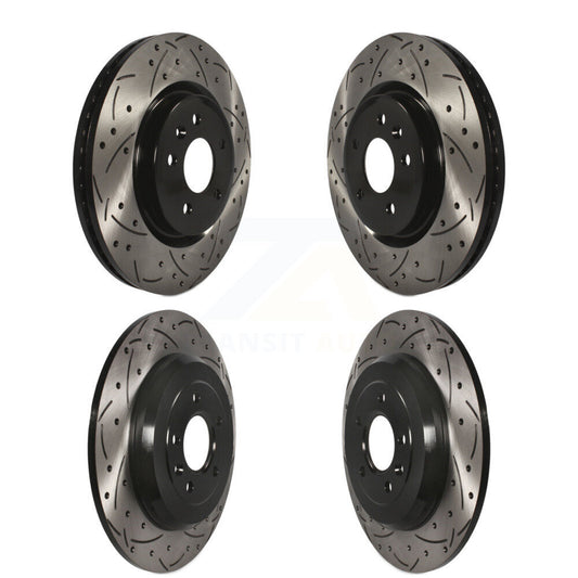 [Avant + Arrière] Kit de disque (percé rainuré revêtu) de frein pour Ford Explorer Taurus Flex Lincoln MKS MKT KD-100224