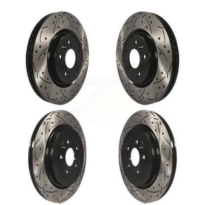 [Avant + Arrière] Kit de disque (percé rainuré revêtu) de frein pour 2013 Ford Explorer Sport avec Heavy Duty Brakes KD-100225