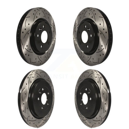 [Avant + Arrière] Kit de disque (percé rainuré revêtu) de frein pour 2013 Ford Explorer Sport avec Heavy Duty Brakes KD-100225