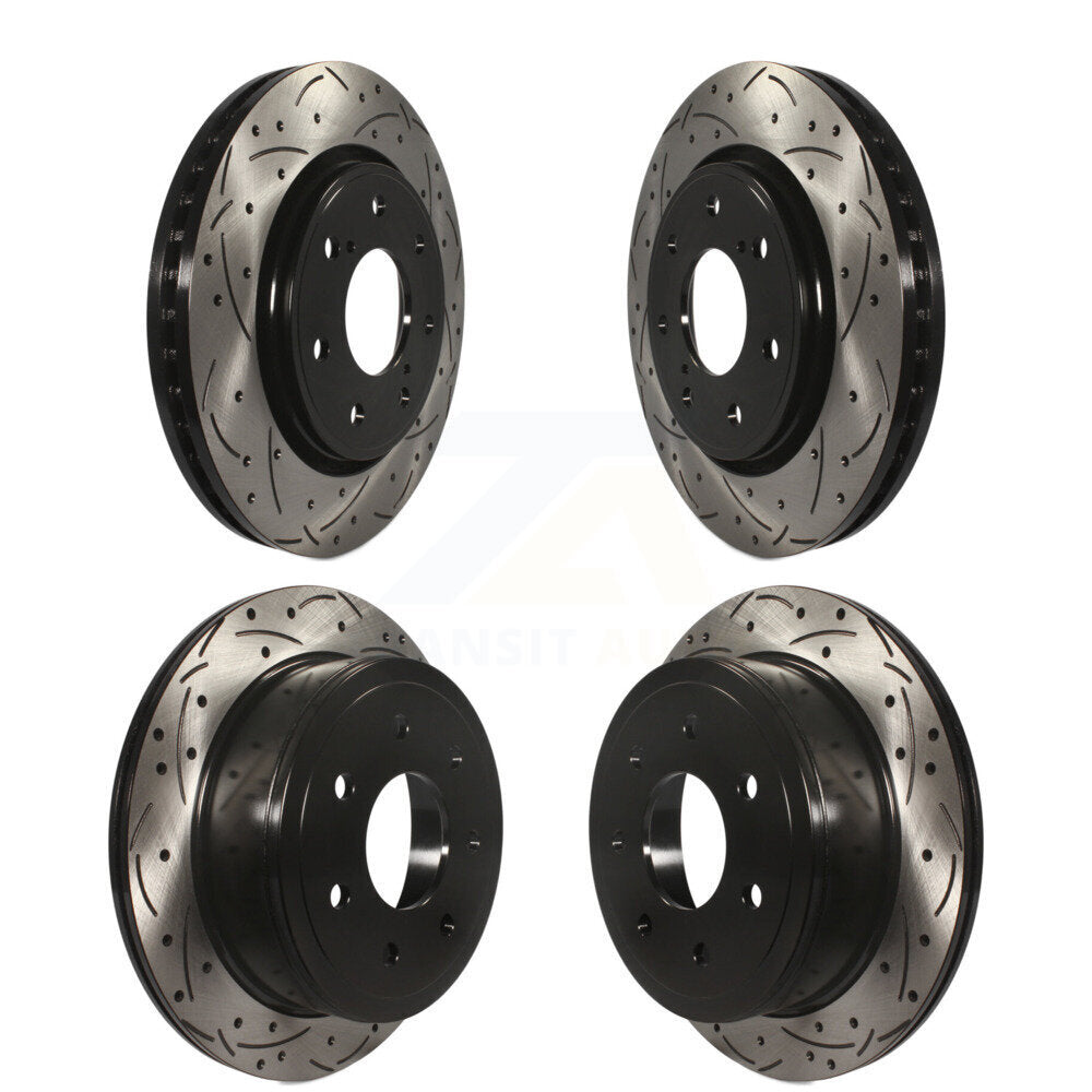 [Avant + Arrière] Kit de disque (percé rainuré revêtu) de frein pour 2010-2011 Ford F-150 avec 7 Lug Wheels KD-100226