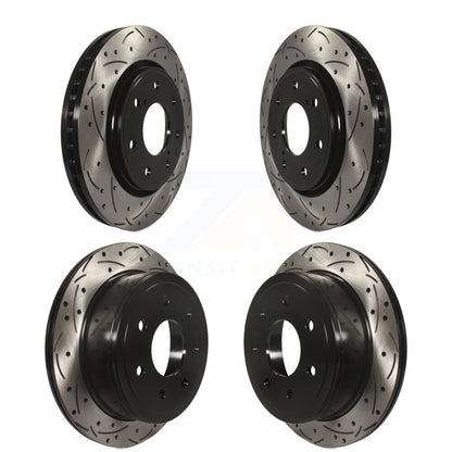 [Avant + Arrière] Kit de disque (percé rainuré revêtu) de frein pour 2010-2011 Ford F-150 avec 7 Lug Wheels KD-100226