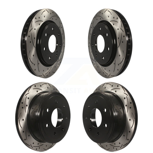 [Avant + Arrière] Kit de disque (percé rainuré revêtu) de frein pour 2010-2011 Ford F-150 avec 7 Lug Wheels KD-100226