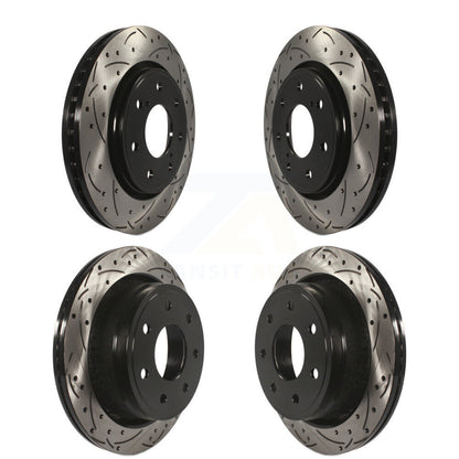 [Avant + Arrière] Kit de disque (percé rainuré revêtu) de frein pour 2012-2014 Ford F-150 avec 7 Lug Wheels KD-100227