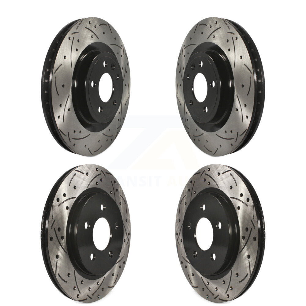 [Avant + Arrière] Kit de disque (percé rainuré revêtu) de frein pour Ford Mustang KD-100228