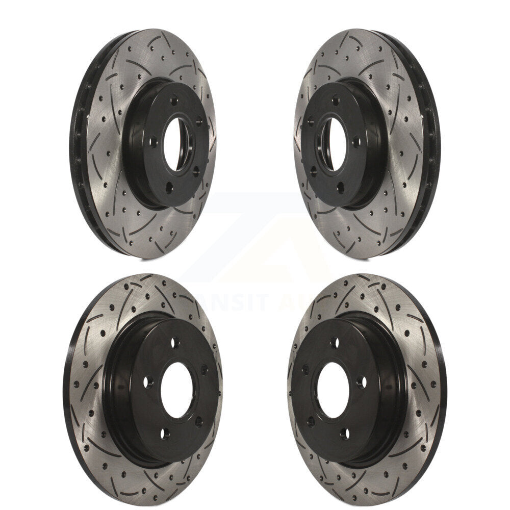[Avant + Arrière] Kit de disque (percé rainuré revêtu) de frein pour Ford Focus KD-100229