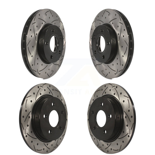 [Avant + Arrière] Kit de disque (percé rainuré revêtu) de frein pour Ford Focus KD-100229