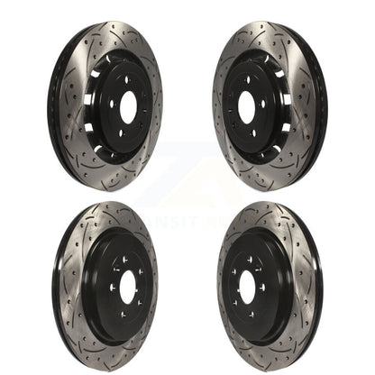 [Avant + Arrière] Kit de disque (percé rainuré revêtu) de frein pour Ford Explorer Taurus Flex Police Interceptor Utility Sedan Lincoln MKS MKT Special Service KD-100232
