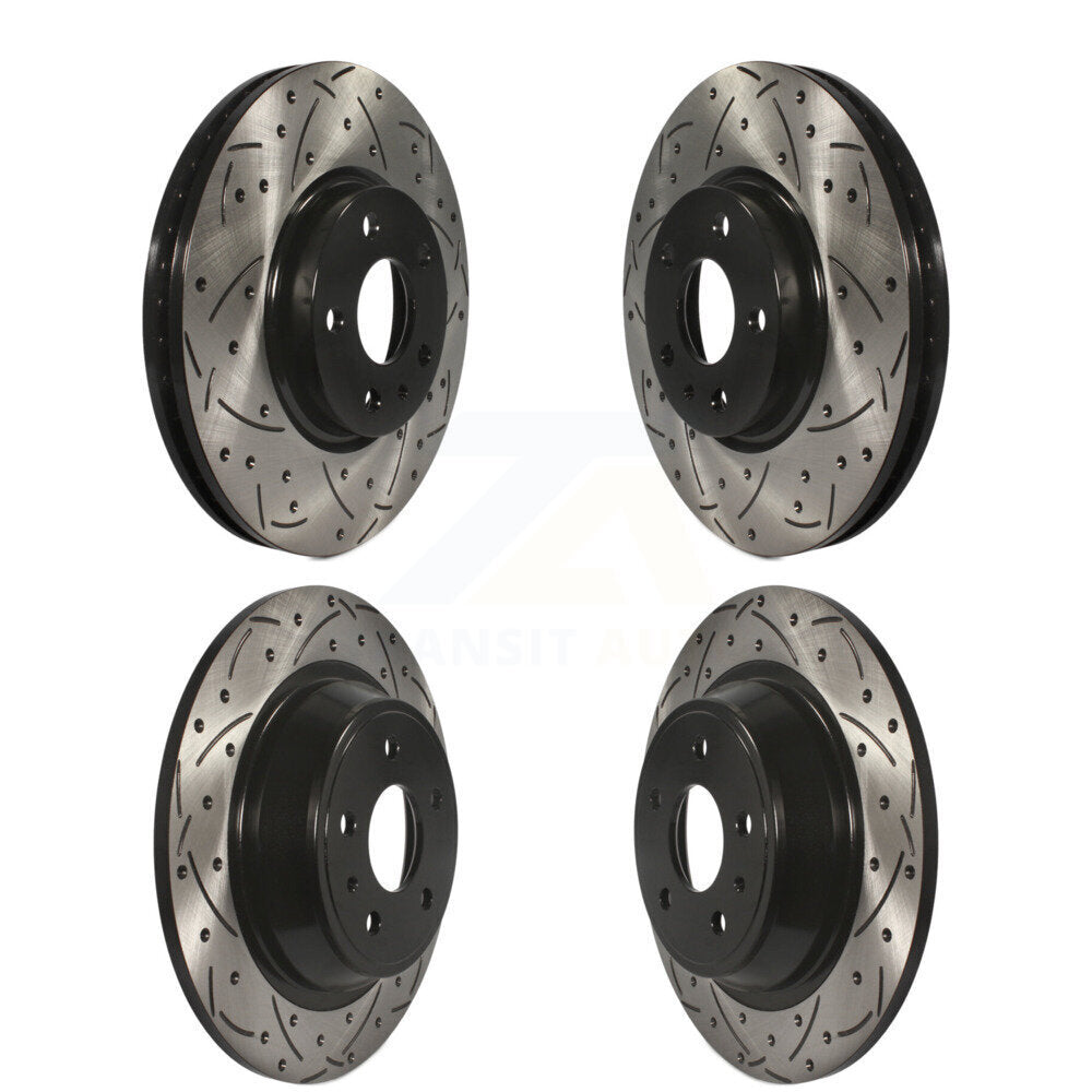 [Avant + Arrière] Kit de disque (percé rainuré revêtu) de frein pour Ford Fusion Lincoln MKZ KD-100233
