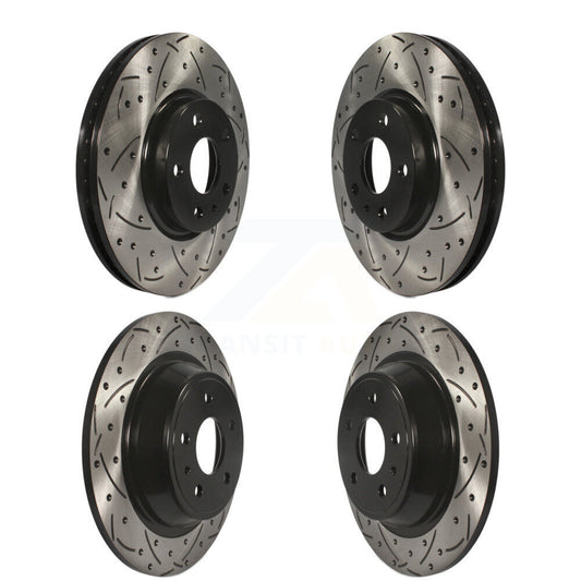 [Avant + Arrière] Kit de disque (percé rainuré revêtu) de frein pour Ford Fusion Lincoln MKZ KD-100233