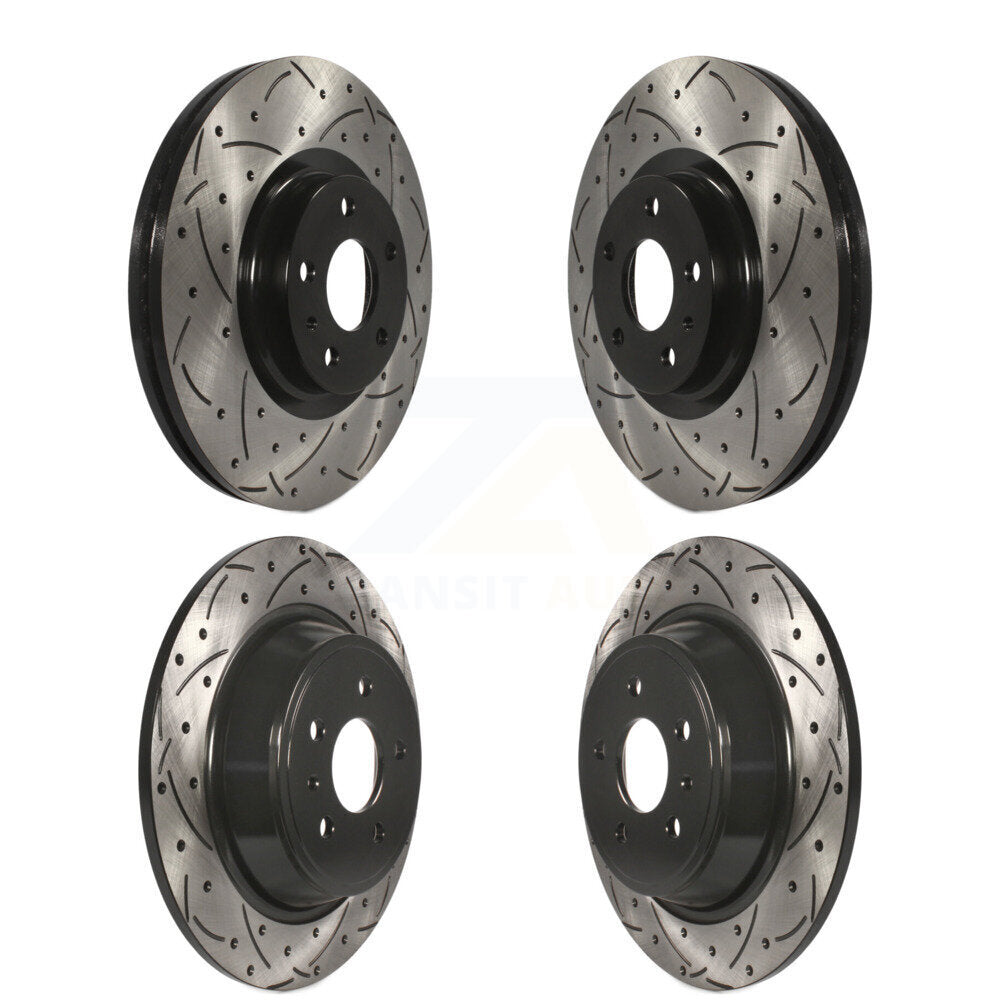 [Avant + Arrière] Kit de disque (percé rainuré revêtu) de frein pour Ford Fusion Lincoln MKZ KD-100234
