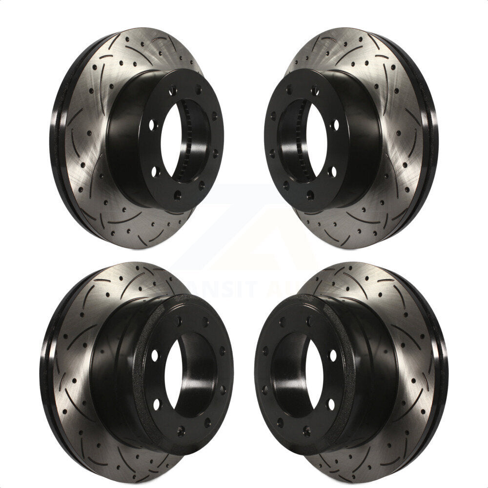 [Avant + Arrière] Kit de disque (percé rainuré revêtu) de frein pour Ford F-250 Super Duty F-350 4WD KD-100236 par DS-One