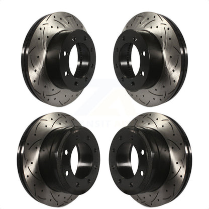 [Avant + Arrière] Kit de disque (percé rainuré revêtu) de frein pour Ford F-250 Super Duty F-350 4WD KD-100236 par DS-One