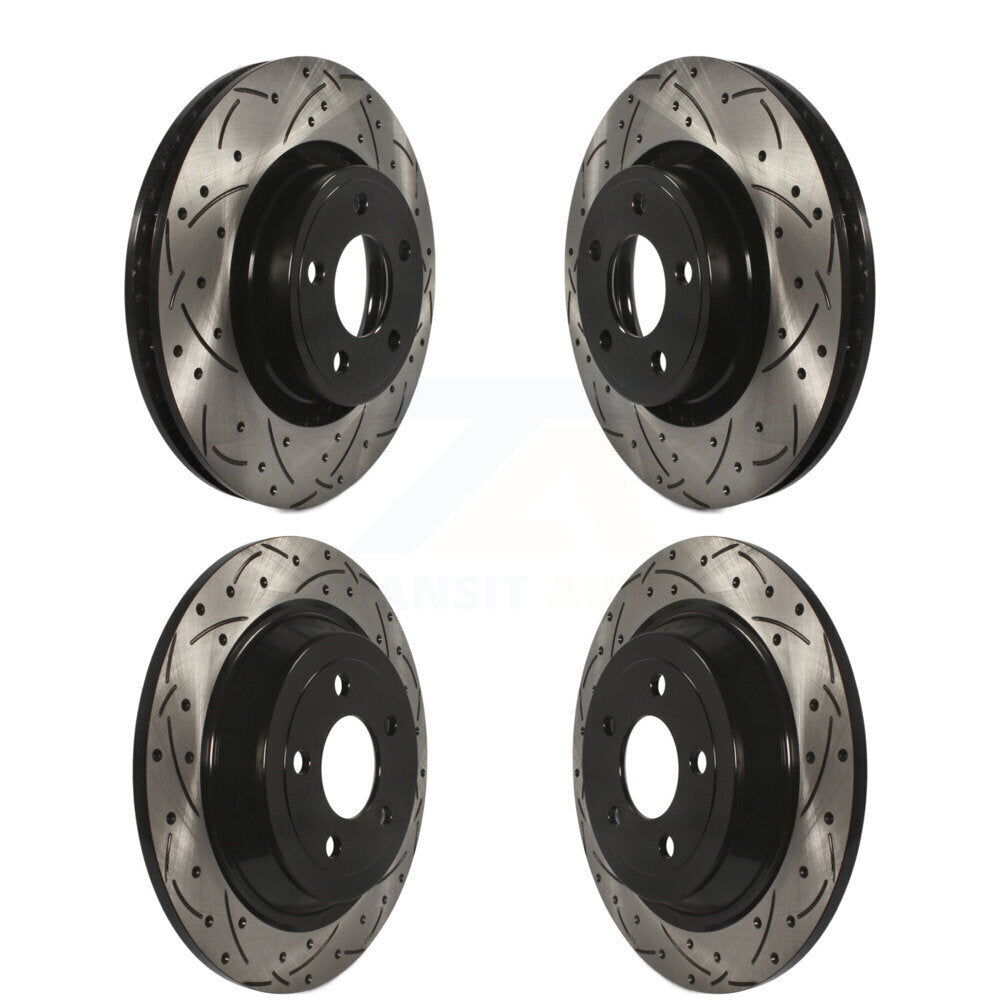 [Avant + Arrière] Kit de disque (percé rainuré revêtu) de frein pour Ford Mustang KD-100237