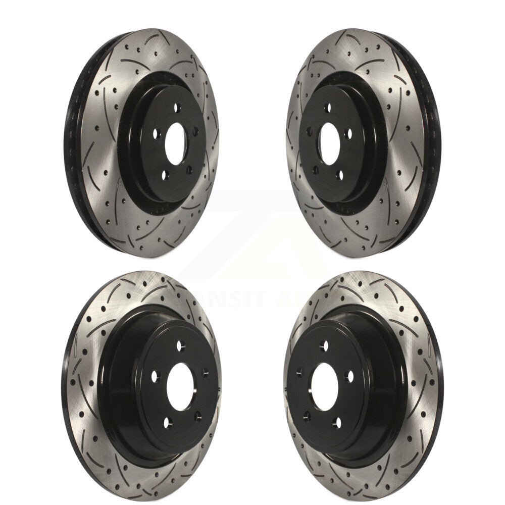 [Avant + Arrière] Kit de disque (percé rainuré revêtu) de frein pour Ford Edge Fusion Lincoln MKZ MKX Nautilus Continental KD-100241